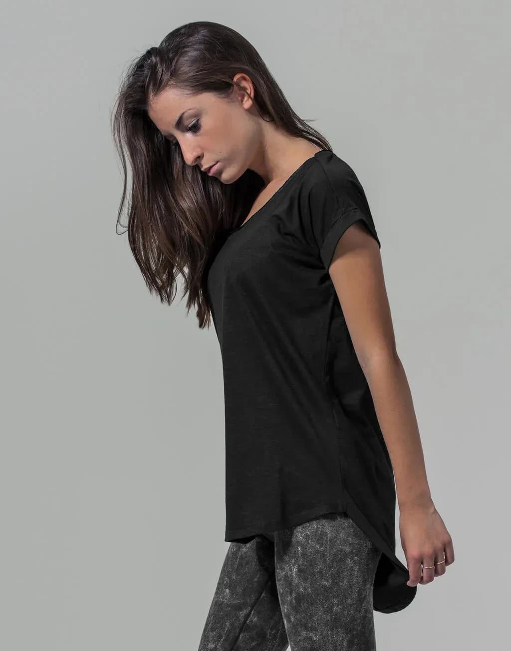 Build Your Brand Ladies Cropped Tee - BY042