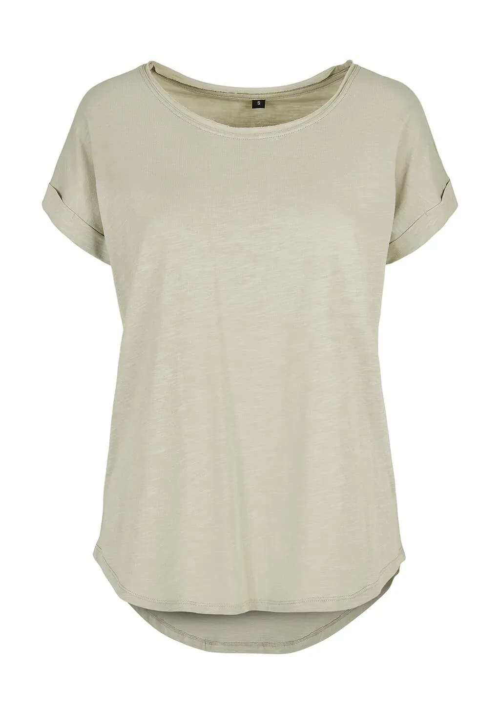 Build Your Brand Ladies Long Slub Tee - BY036