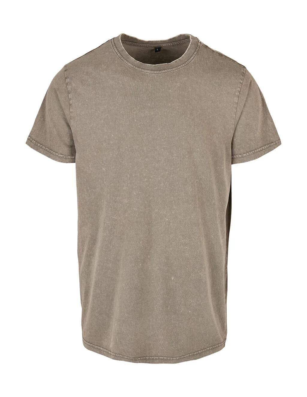 Build Your Brand Acid Washed Round Neck Tee - BY190