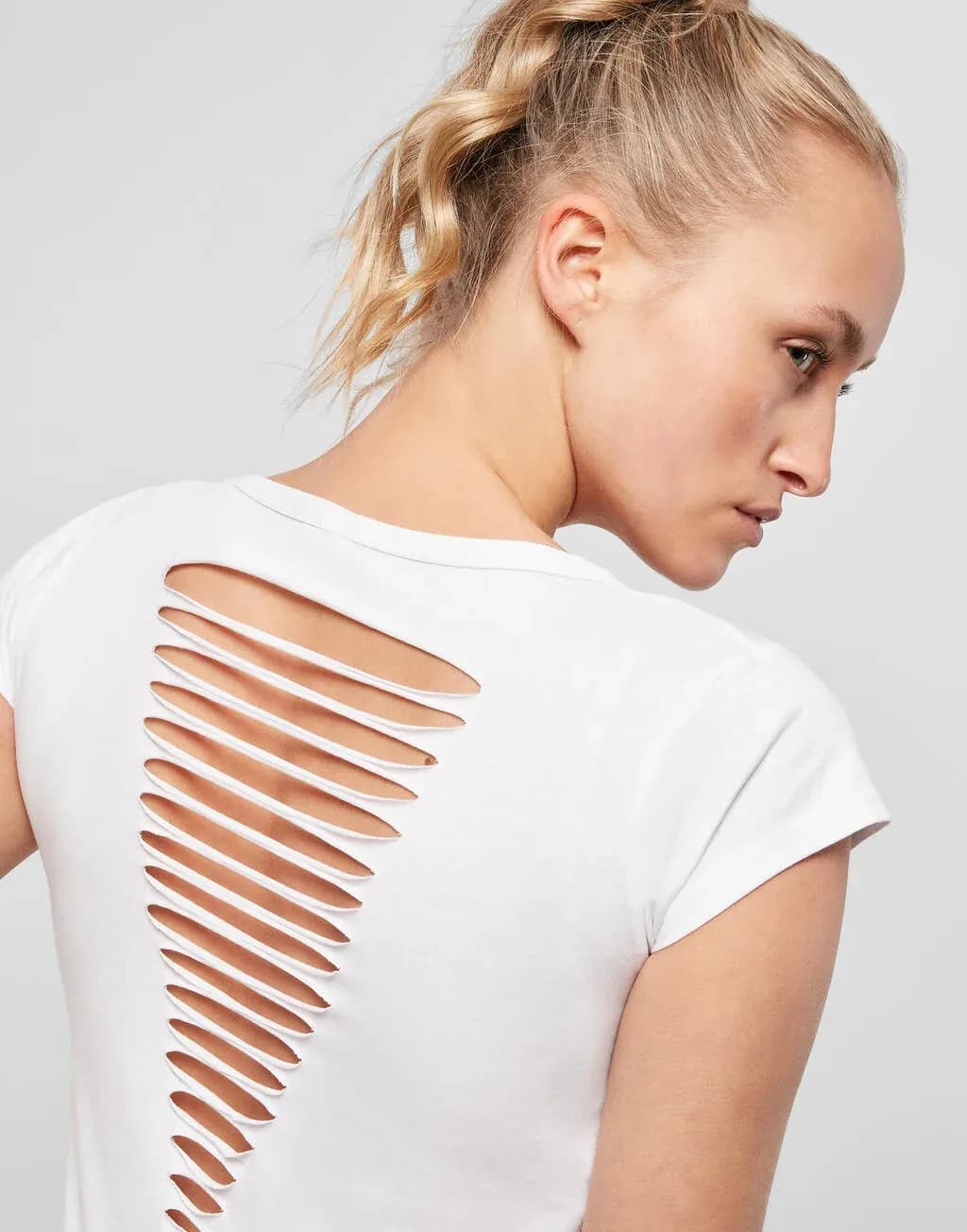 Build Your Brand Ladies Back CuTee  Tee - BY035