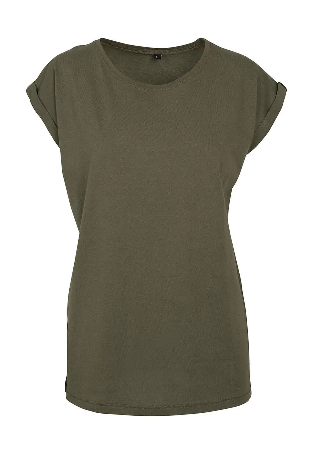 Build Your Brand Ladies Extended Shoulder Tee - BY021
