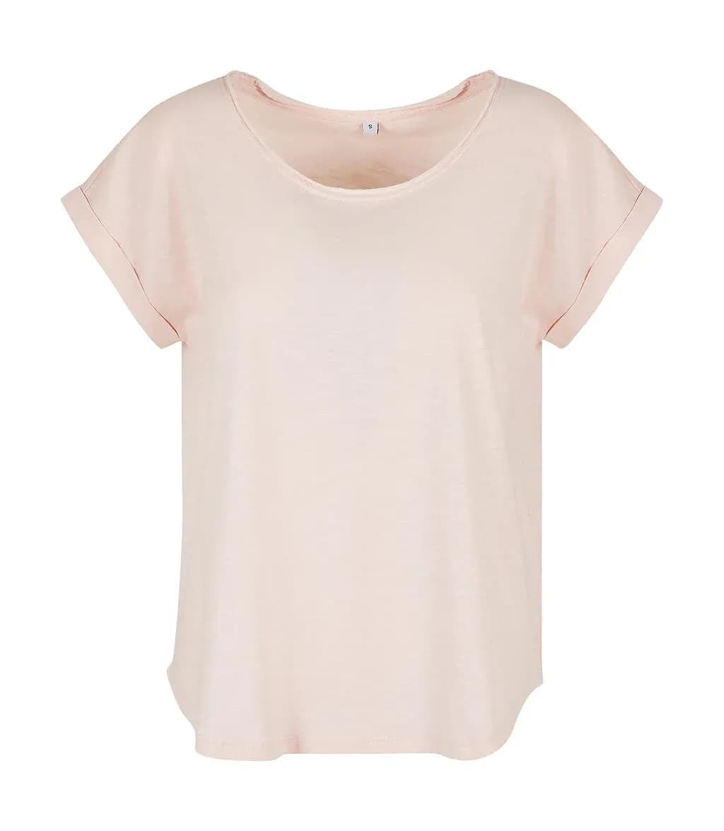 Build Your Brand Ladies Long Slub Tee - BY036