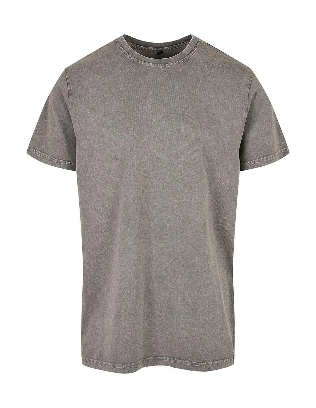 Build Your Brand Acid Washed Round Neck Tee - BY190