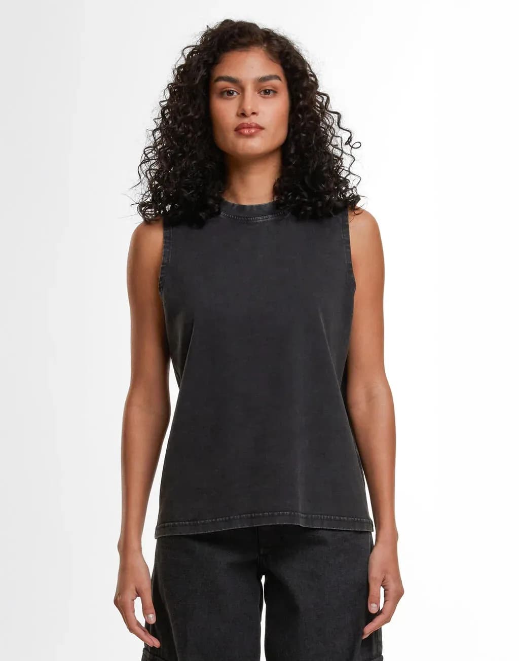 Build Your Brand Ladies Vintage Washed Sleeveless Tee - BY429