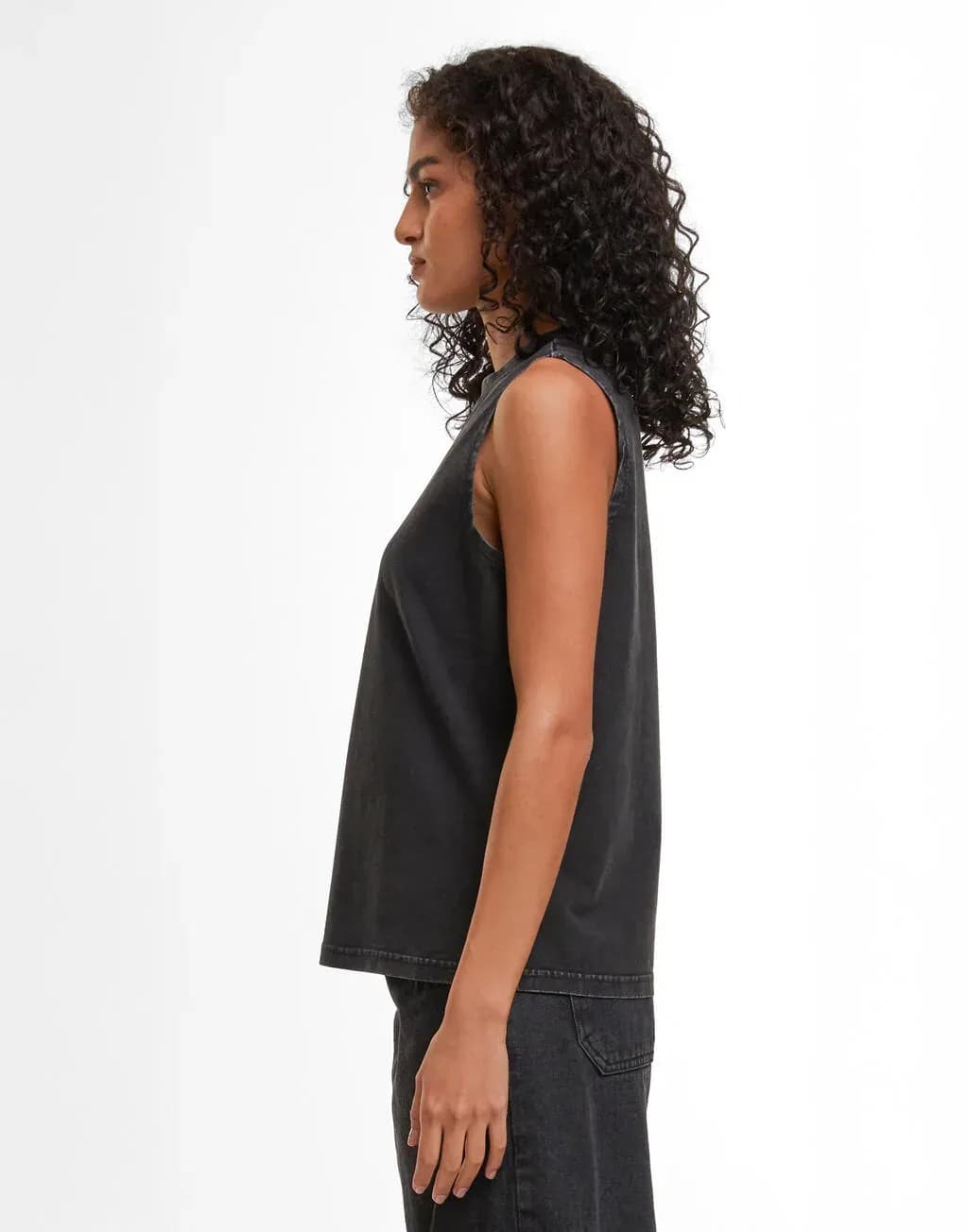 Build Your Brand Ladies Vintage Washed Sleeveless Tee - BY429