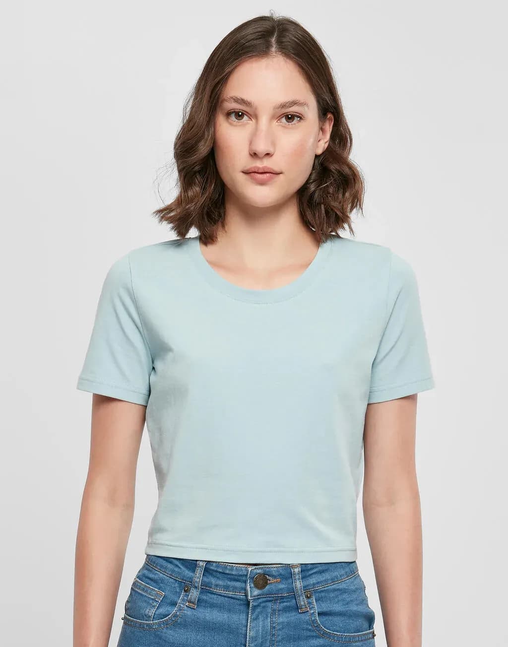 Build Your Brand Ladies Cropped Tee - BY042