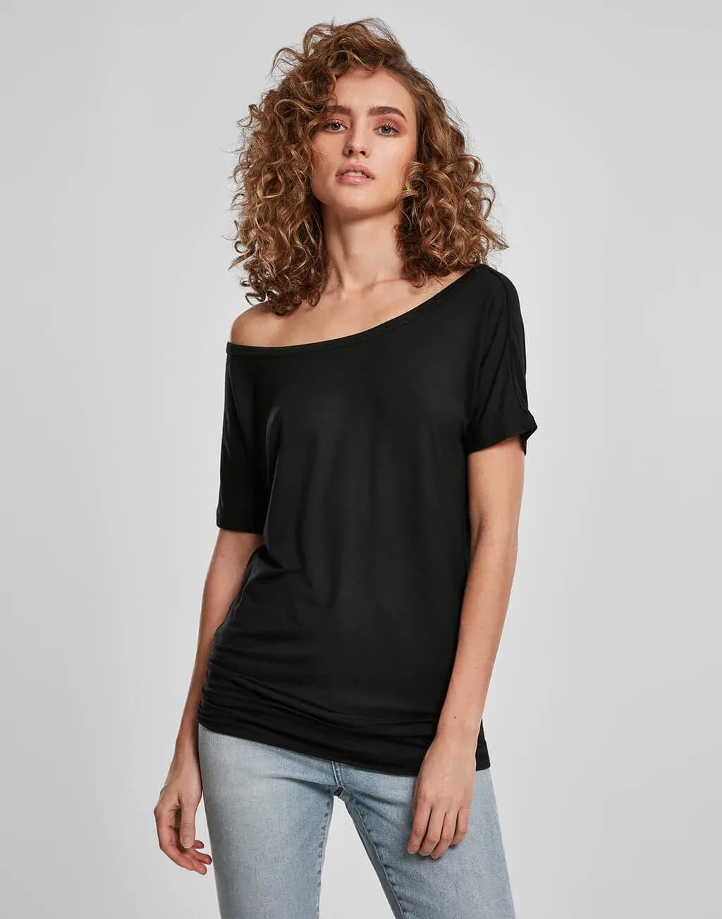 Build Your Brand Oversized CuTee  On Sleeve Longsleeve - BY198