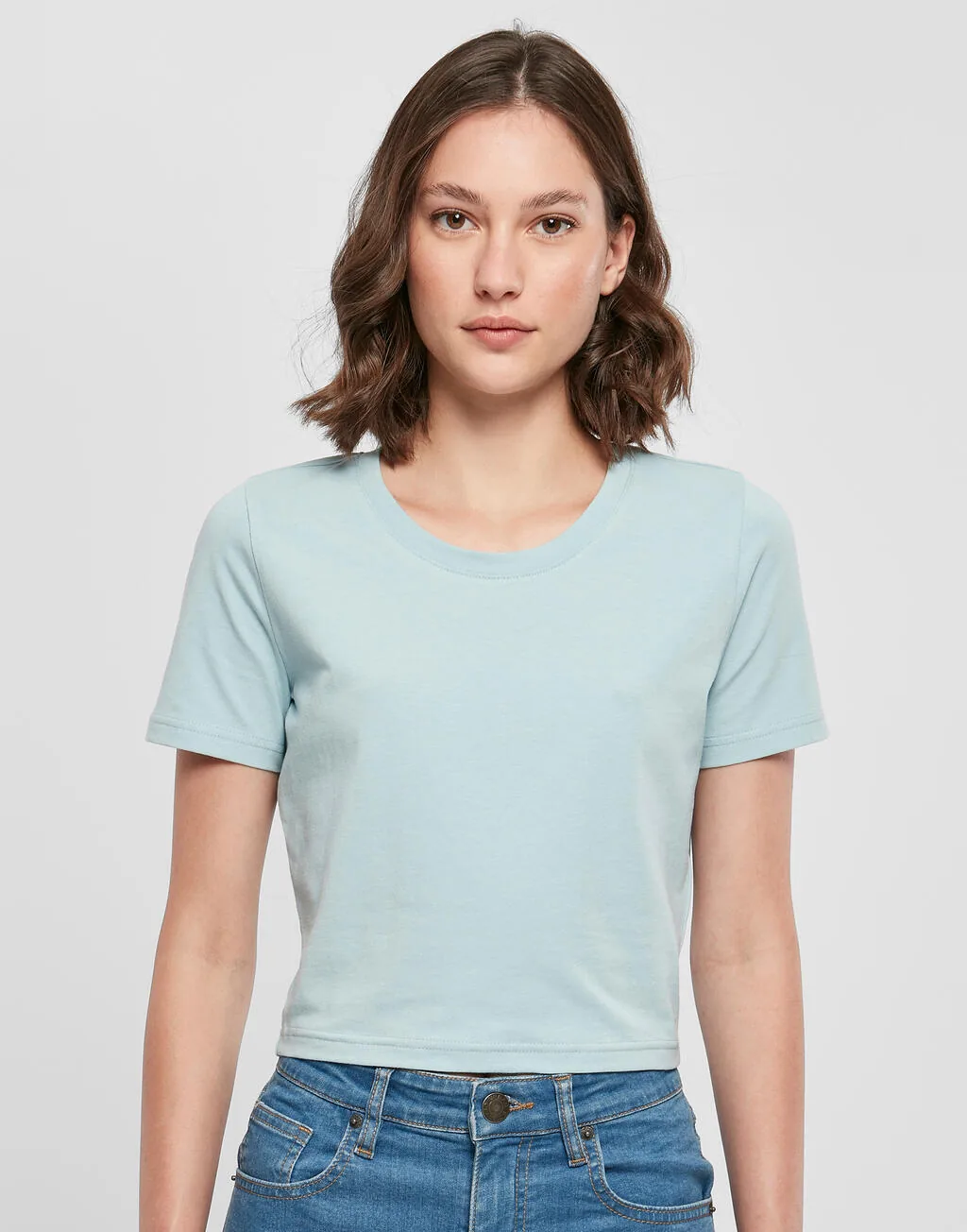 Build Your Brand Ladies Cropped Tee - BY042