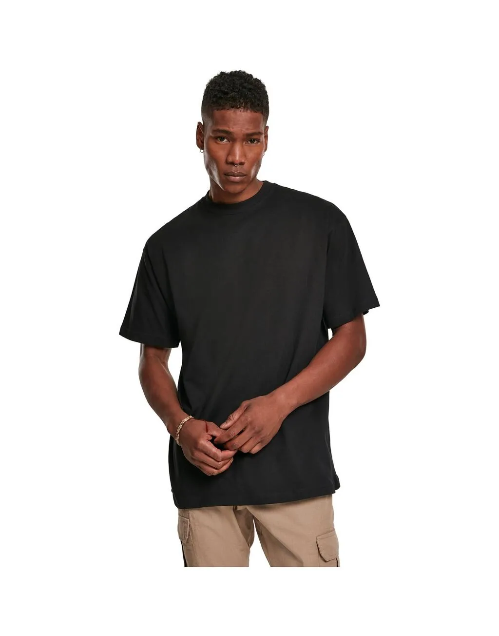 Build Your Brand Oversized Mock Neck Tee - BY230