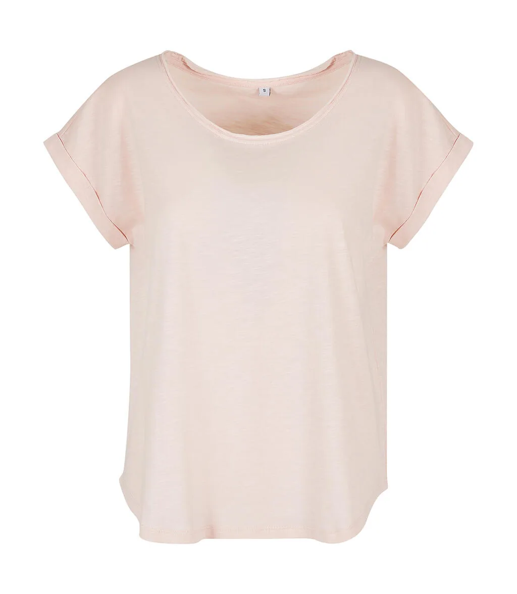 Build Your Brand Ladies Long Slub Tee - BY036