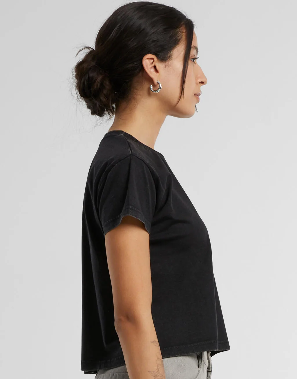 Build Your Brand Ladies Vintage Cropped Tee - BY305