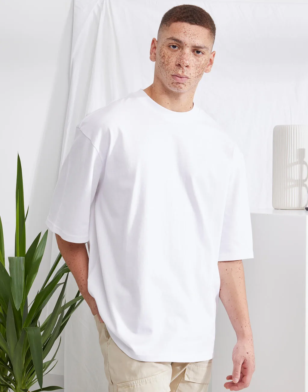 Build Your Brand Oversized Sleeve Tee - BY256