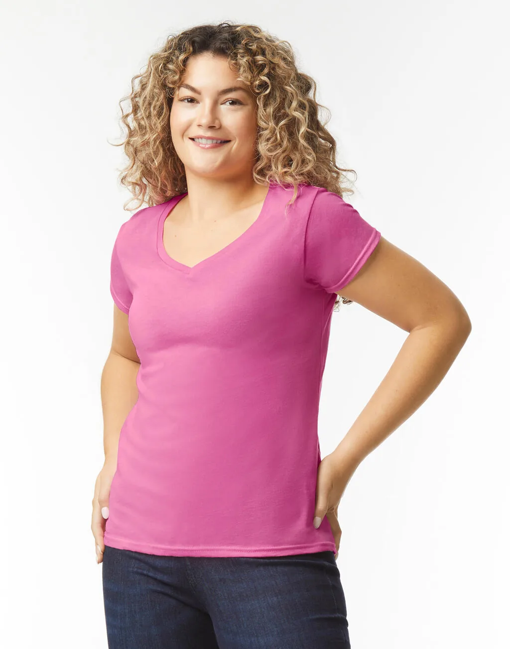 Gildan Softstyle Womens V-Neck Tee - 64V00L