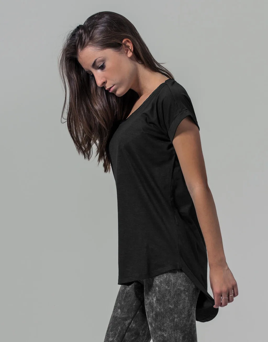 Build Your Brand Ladies Cropped Tee - BY042